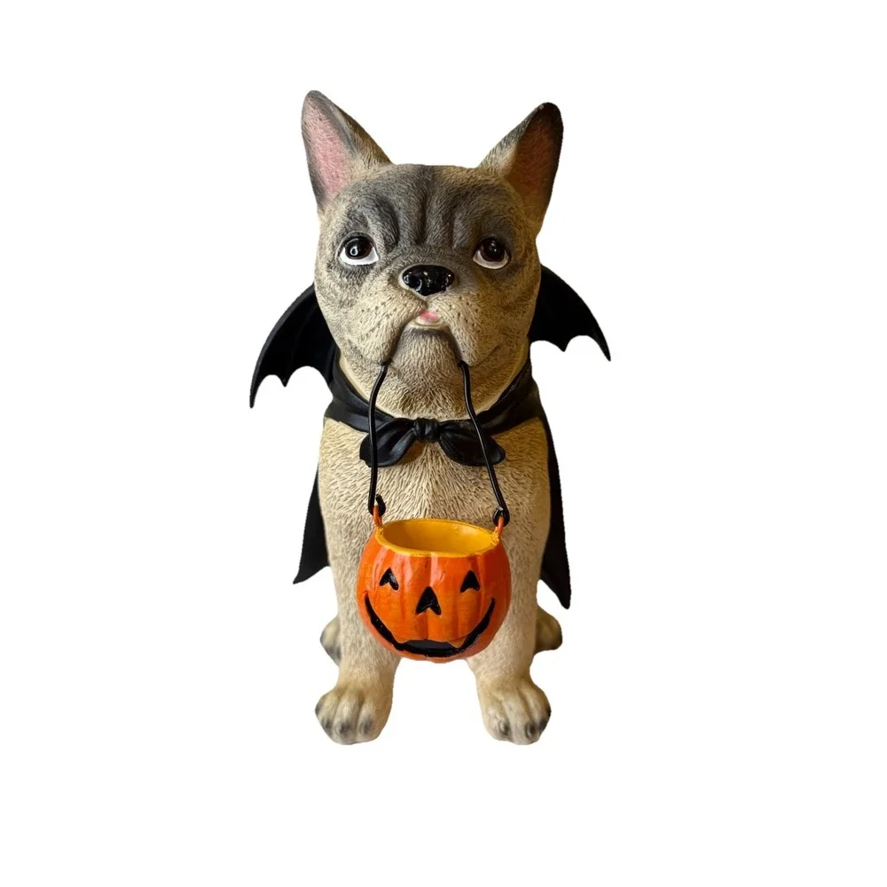NWT Humane‎ Society Halloween Dracula Frenchie French Bulldog Dog Statue